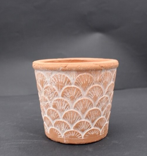 Doniczka terakota Łuska