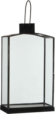 Latarnia metalowa prostokątna czarna