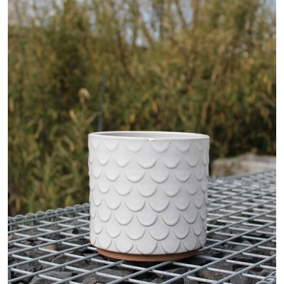 Donica walec Łuska biała
