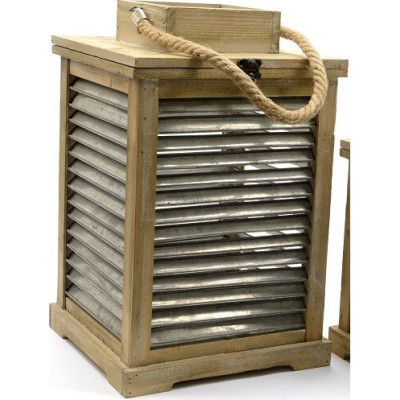 Latarnia metalowo-drewniana