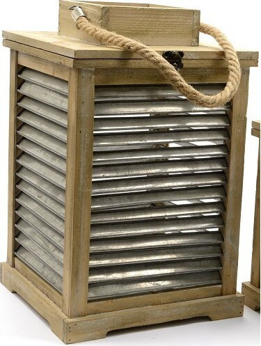 Latarnia metalowo-drewniana