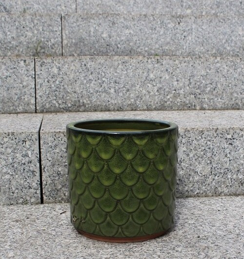 Donica walec Łuska zielona