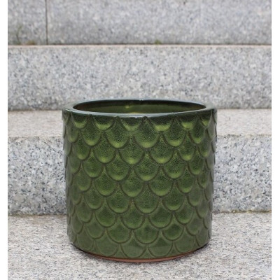 Donica walec Łuska zielona