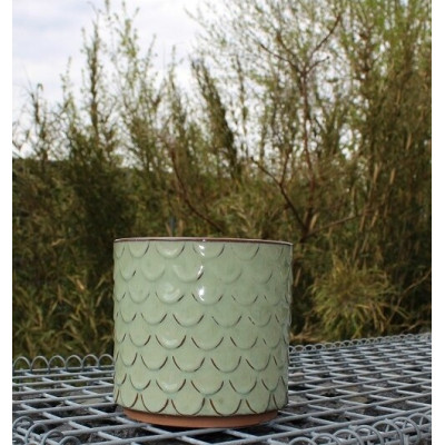Donica walec Łuska jasna zieleń