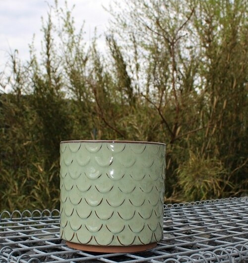 Donica walec Łuska jasna zieleń