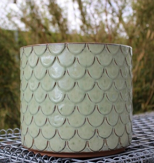 Donica walec Łuska jasna zieleń