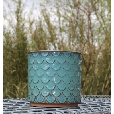 Donica walec Łuska morski błękit