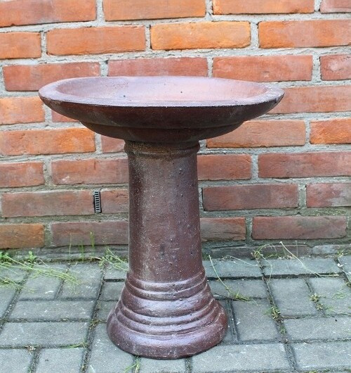 Poidło ceramiczne na nóżce ciemny brąz