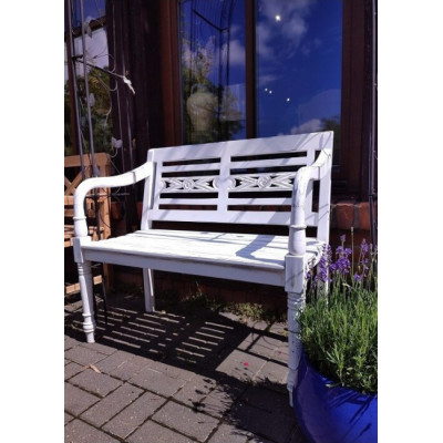 Ławka Batavia biała - 100 cm