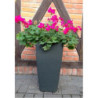 Donica kwadratowy wazon czarny