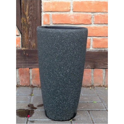 Donica okrągły wazon czarny