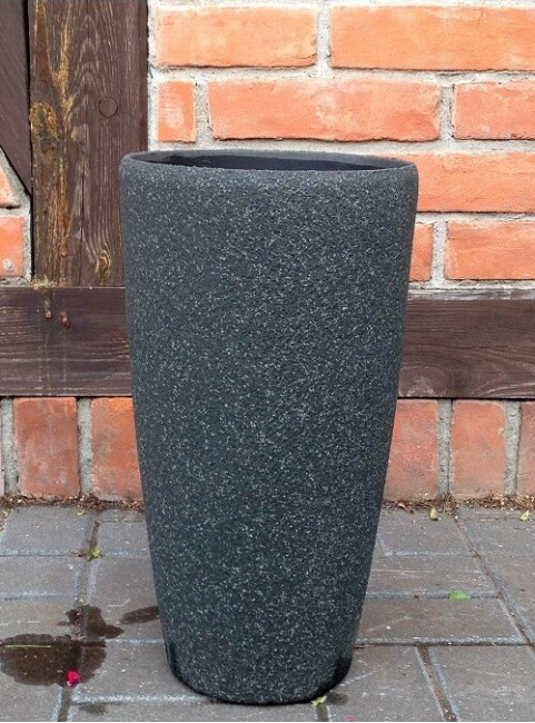 Donica okrągły wazon czarny