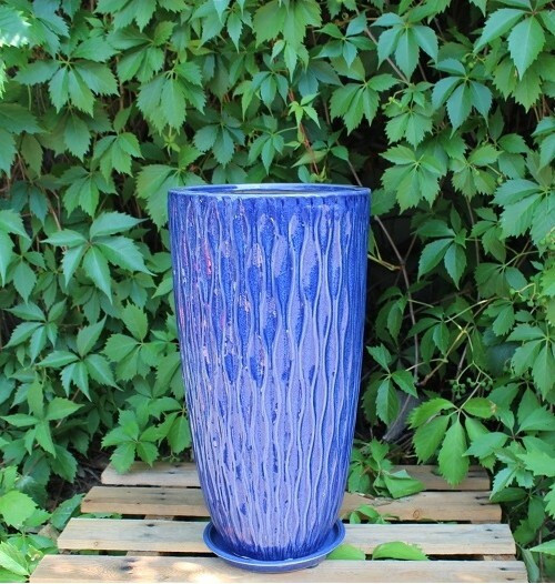 Wazon Vici Decor niebieski