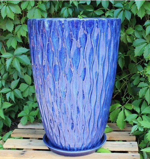 Wazon Vici Decor niebieski