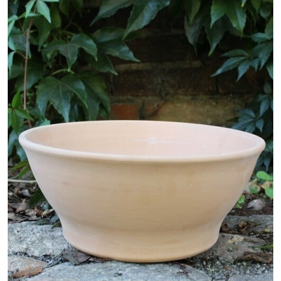 Misa terakota Ciotola Liścia bielona