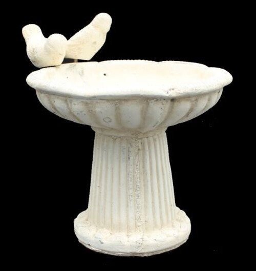 Poidełko okrągłe na nóżce 2 ptaszki krem