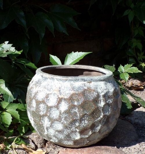 Doniczka Plaster Miodu Antique zielona