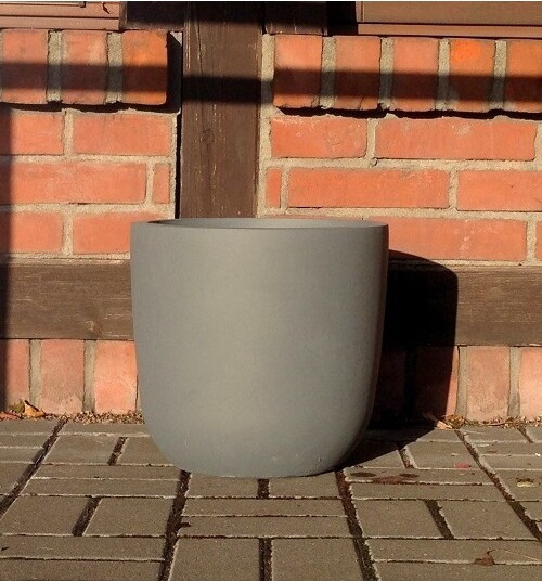 Betonowa donica okrągła szara