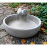 Betonowe okrągłe poidełko dla ptaków