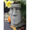 Doniczka Głowa Moai szara