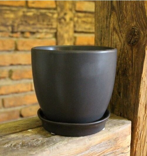 Donica Junia mała czarna mat