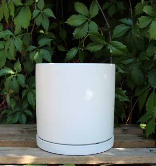 Donica Junia walec biały