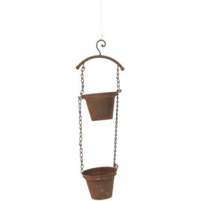 Metalowy kwietnik doniczki na łańcuszku