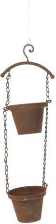 Metalowy kwietnik doniczki na łańcuszku