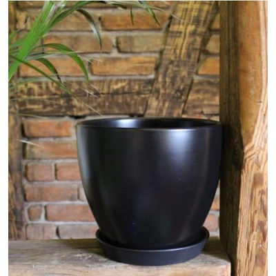 Donica Junia mała klasyczna czarna mat