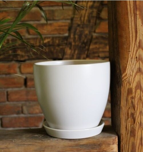 Donica Junia mała klasyczna biała mat