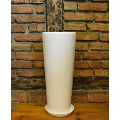 Wazon Junia wąski biały