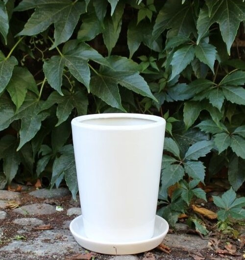 Donica Junia stożek mały biały