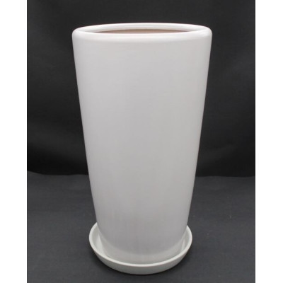 Donica - wazon Junia stożek biała mat