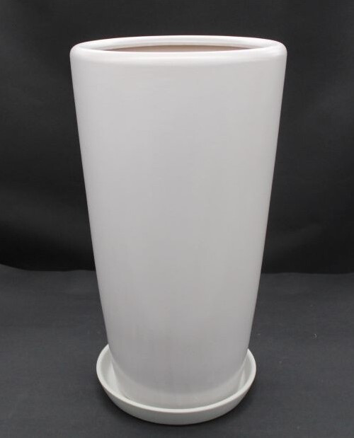 Donica - wazon Junia stożek biała mat