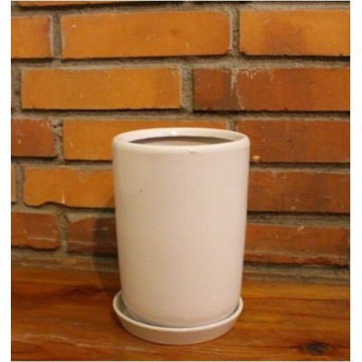 Wazon Junia walcowaty biały