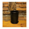 Wazon Junia walcowaty czarny
