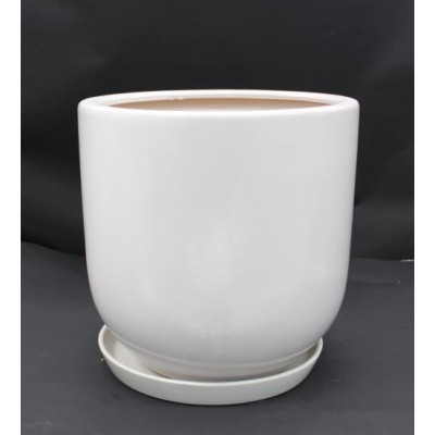 Donica Junia walcowata biała mat