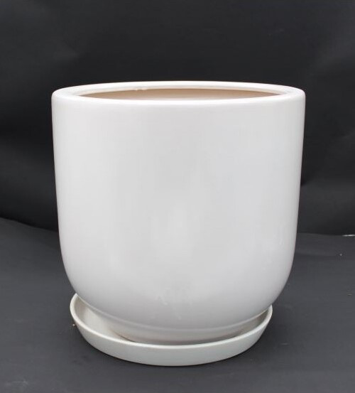 Donica Junia walcowata biała mat