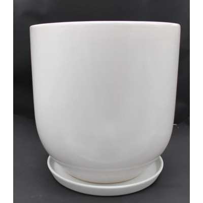 Donica Junia walcowata biała mat