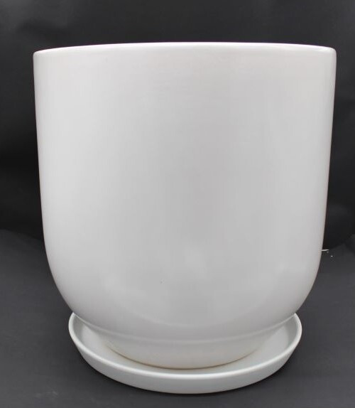 Donica Junia walcowata biała mat