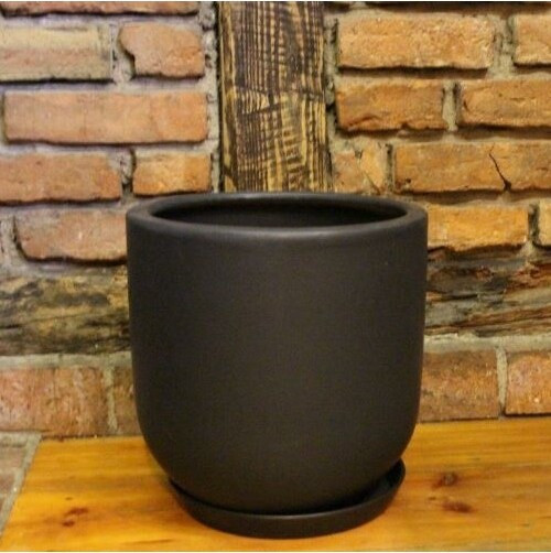 Donica Junia walcowata czarna mat