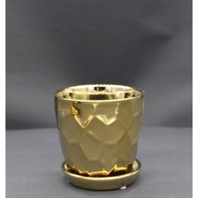 Doniczka Yide golf złota połysk