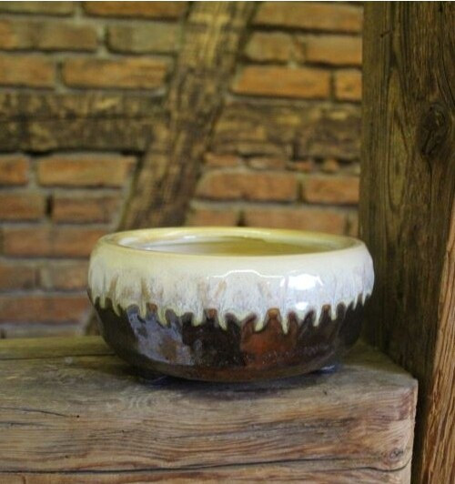 Doniczka bonsai dwukolor na nóżkach