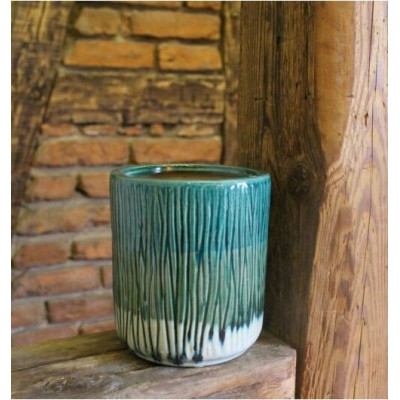 Doniczka Lars zieleń z turkusem