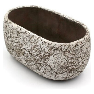 Doniczka Thomas bielona owalna