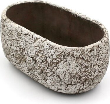 Doniczka Thomas bielona owalna