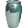 Donica wazon szkliwiony turkusowy