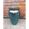 Donica wazon szkliwiony turkusowy