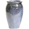 Donica wazon szkliwiony szaroniebieski