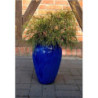 Donica wazon szkliwiony niebieski